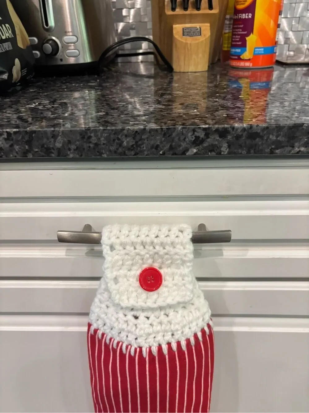 Crochet Top Kitchen Towel-Mickey-minnie w/heart